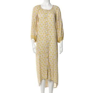 Natalie Martin Midi High Low Little Palm Dress Sz. S